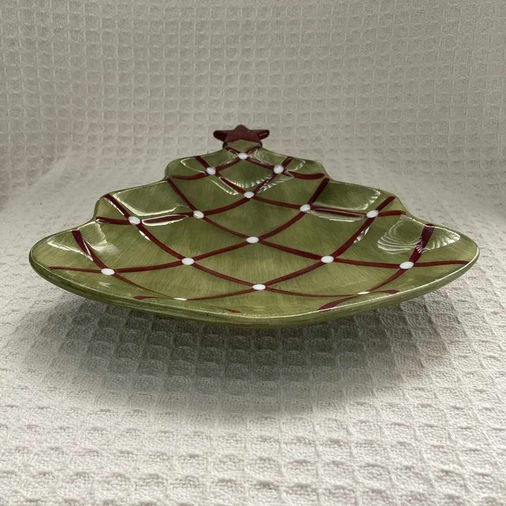 2003 Pottery Barn Season’s Greetings Candy Dish